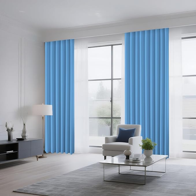 CUCRAF Light Blue Blackout Curtains 54 inch Length 2 Panels Set, Rod Pocket - Image 8