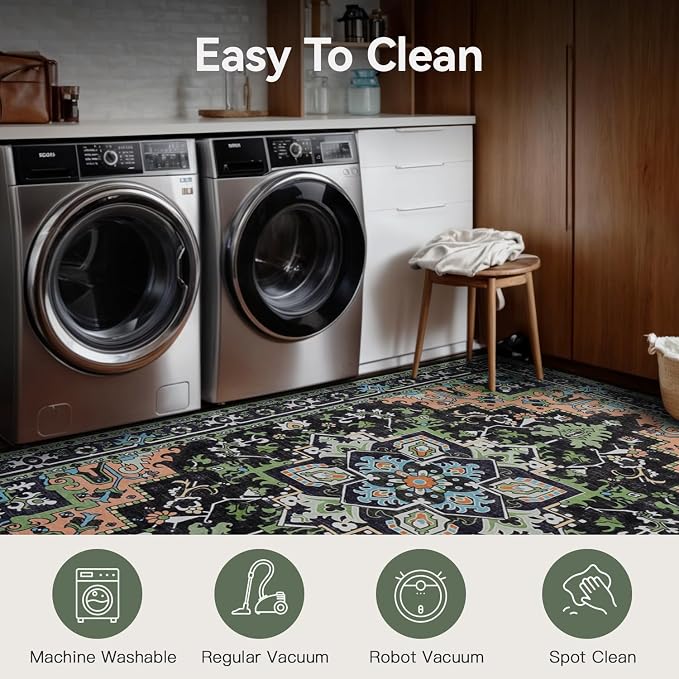 Lofus 9x12 Area Rugs for Living Room, Machine Washable Area Rug, Soft Large - Image 5