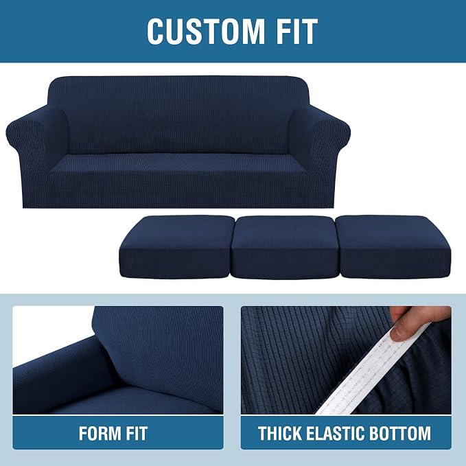 H.VERSAILTEX 4 Piece Stretch Sofa Covers - Image 4