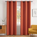 MIULEE 84" Long Room Darkening Curtains Thermal Insulated Rust Terracotta by MIULEE