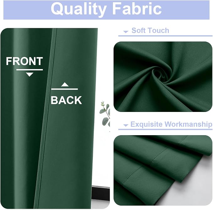 Simplebrand Ava Ever Green Blackout Curtains - Image 3