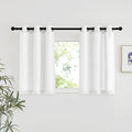 NICETOWN White Linen Kitchen Window Curtains Over Sink, Grommet Thick Linen by NICETOWN