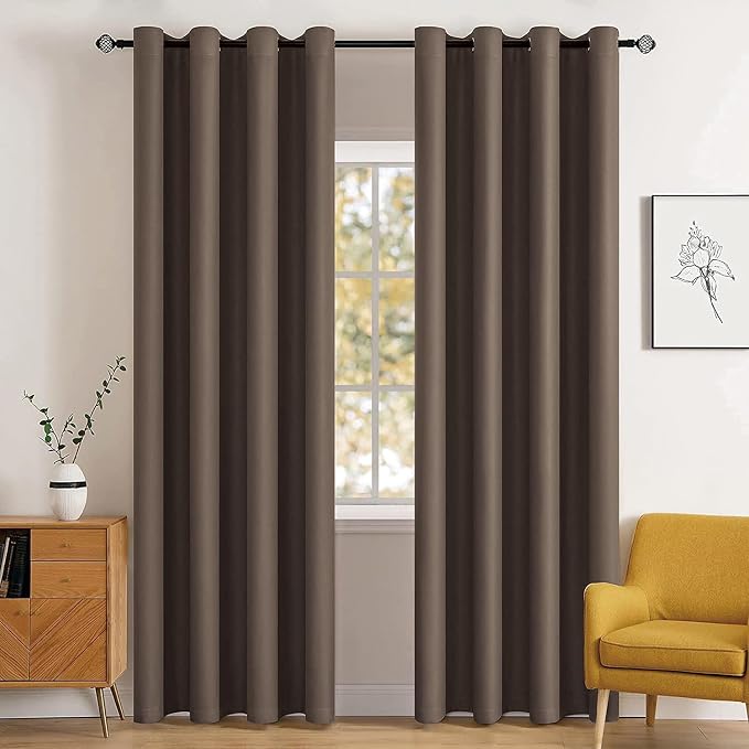 MIULEE Blackout Room Darkening Curtains Thermal Insulated Drapes Solid Window by MIULEE