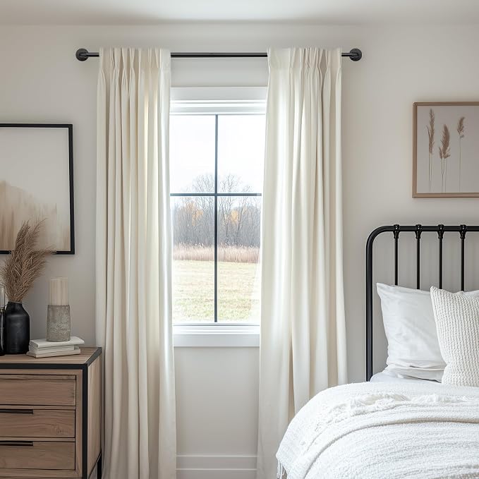 Zeerobee Curtain Rods for Windows 16 to 28, 1 Inch Industrial Wrap Around Black - Image 2