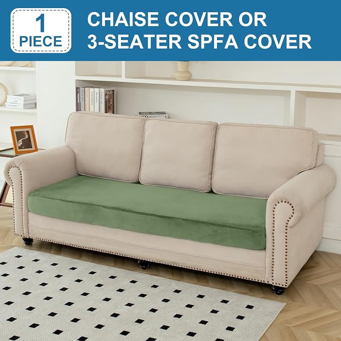 Couch Cover Velvet Chaise Cushion Cover - Image 4