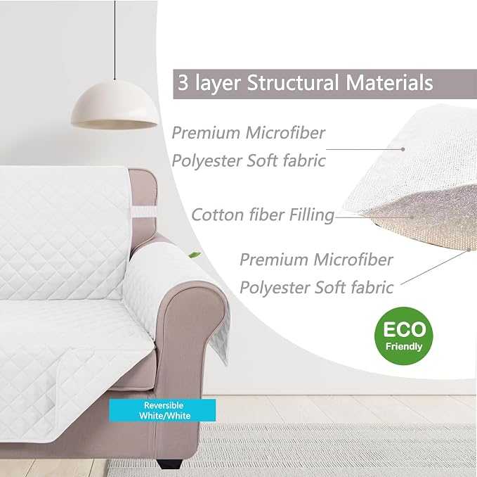 U-NICE HOME Loveseat Sofa Cover Reversible Couch Covers - Image 4