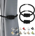BEL AVENIR Magnetic Cotton Curtain Tiebacks, Decorative Drapery Holdbacks by BELAVENIR