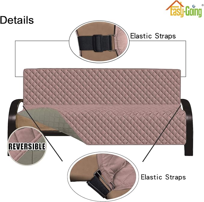 Easy-Going Futon Sofa Slipcover Reversible Sofa Cover Armless Cover Furniture - Image 3