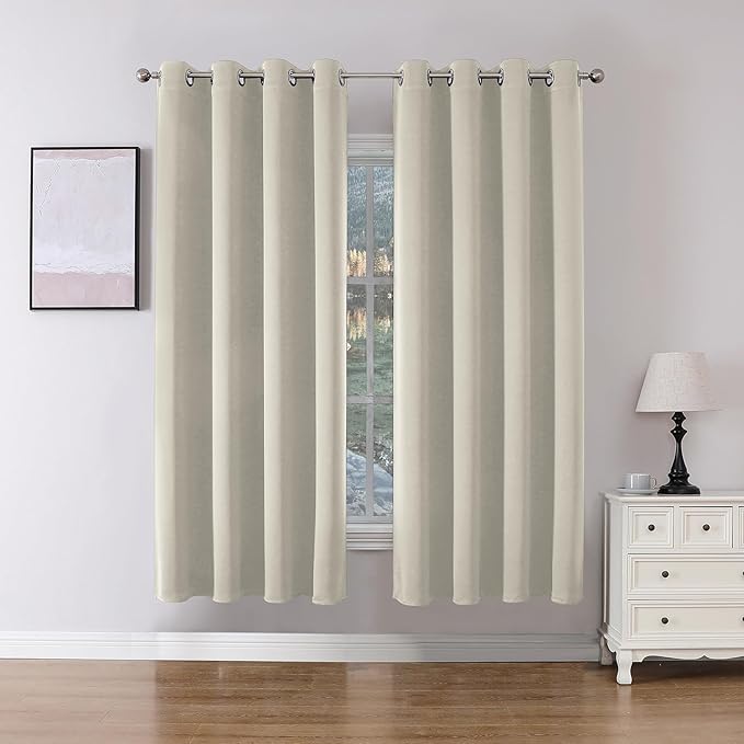 Joydeco Blackout Curtains 72 Inch Length 2 Panels Set, Thermal Insulated Long by JOYDECO