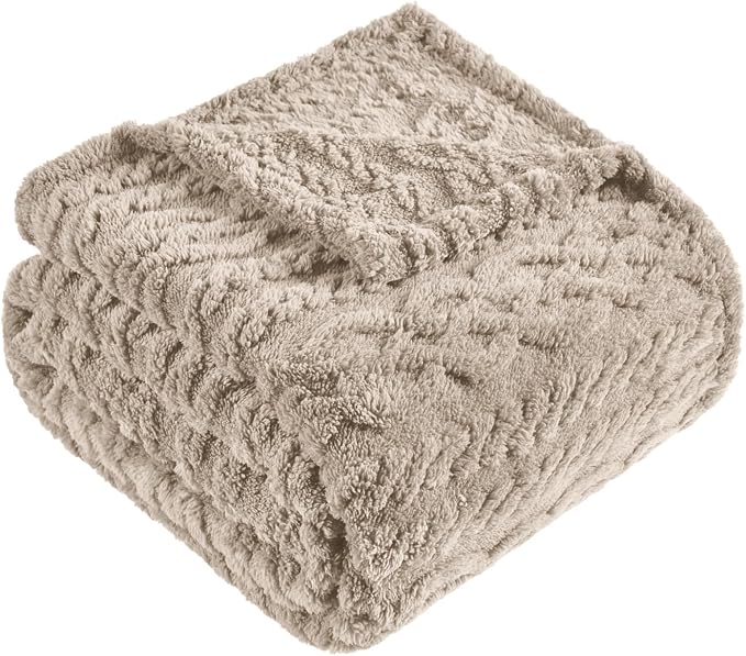 50x70 Inch Brown Throw Blanket - Image 4