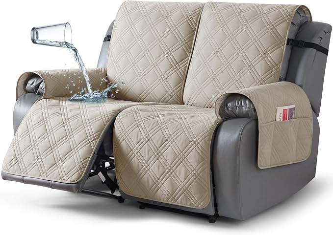 TAOCOCO 100% Waterproof Oversized Recliner Loveseat Cover, Non Slip Extra Wide by TAOCOCO
