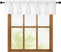 OWENIE White Valances for Windows 1 Pcs, Light Filtering Textured Farmhouse by OWENIE