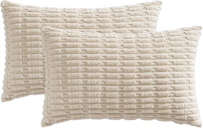 MIULEE Pack of 2 Corduroy Decorative Lumbar Throw Pillow Covers 22x14 Inch Soft - Image 6