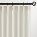 78 Inches Long Pinch Pleated Semi Sheer Curtains, Natural Linen Blended Light by Topfinel
