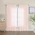 OWENIE Furman Blush Sheer Curtains, 72 inches Long 2 Panels Set, Light by OWENIE