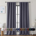 Simplebrand Ava Grey Blackout Curtains by Simplebrand