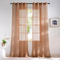 NICETOWN Voile Sheer Terracotta Curtains 96 inches Long 2 Panels Set, Grommet by NICETOWN
