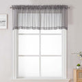 Lecloud Charcoal Grey Sheer Valances by Lecloud