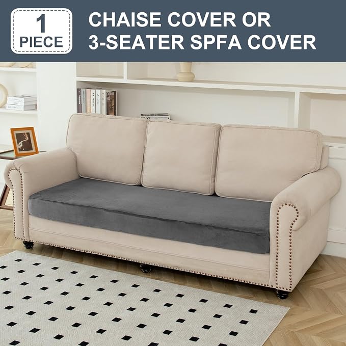 Couch Cover Velvet Chaise Cushion Cover - Image 5