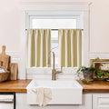 RYB HOME 100% Blackout Basement Curtains 24 inches Long, Heat & UV Blocking by RYBHOME