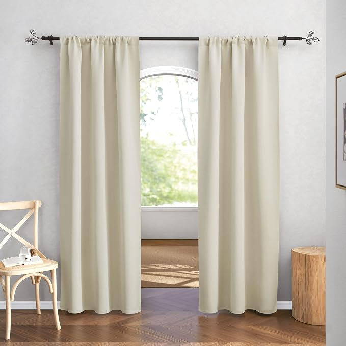 RYB HOME Curtains for Bedroom 84 inches Long 2 Panels Set, Privacy Thermal - Image 2