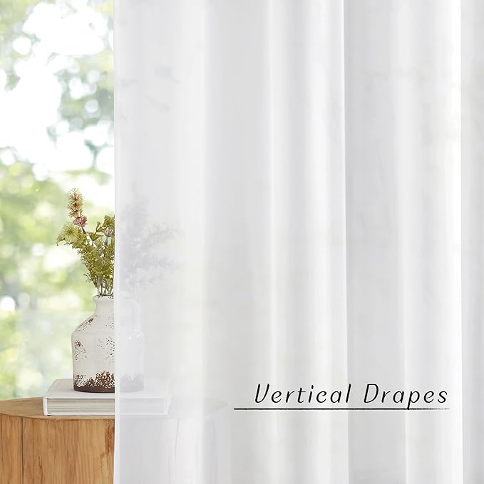 NICETOWN Voile Sheer Window Curtains 144 inch Extra Long, Grommet Elegant and - Image 5