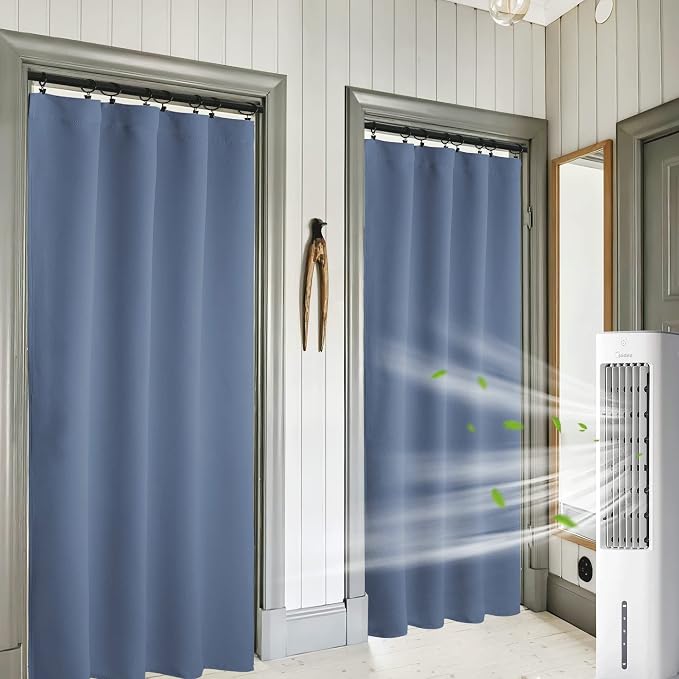 RYB HOME Blackout Curtains for Bedroom 84 inches Long 2 Panels Set, Privacy by RYBHOME