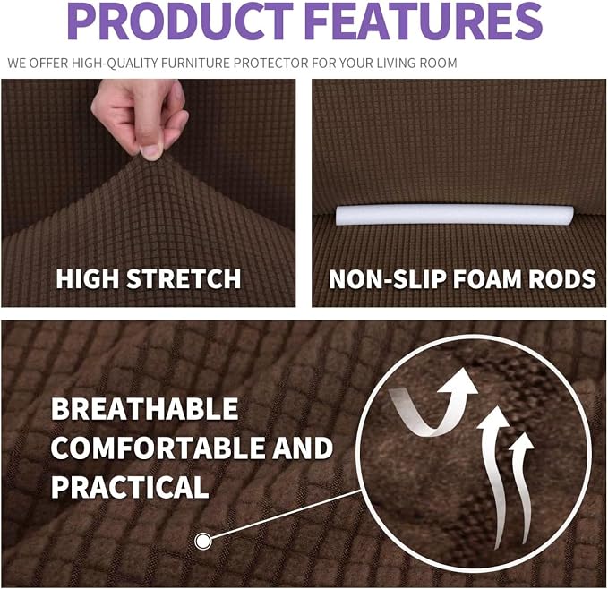 ZNSAYOTX Stretch Oversized Couch Cover Universal Sofa Covers - Image 4