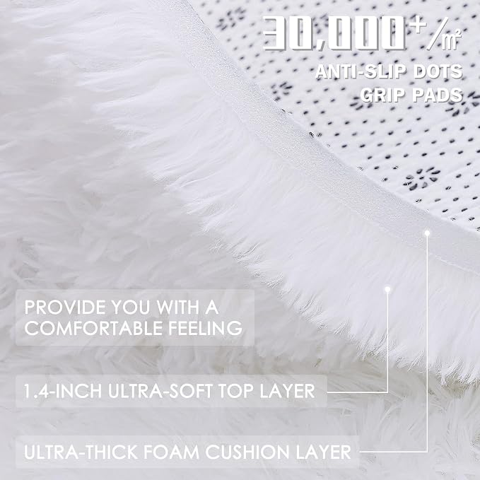 OLANLY 6x7 Area Rugs for Living Room Bedroom, Machine Washable Soft Fluffy - Image 7