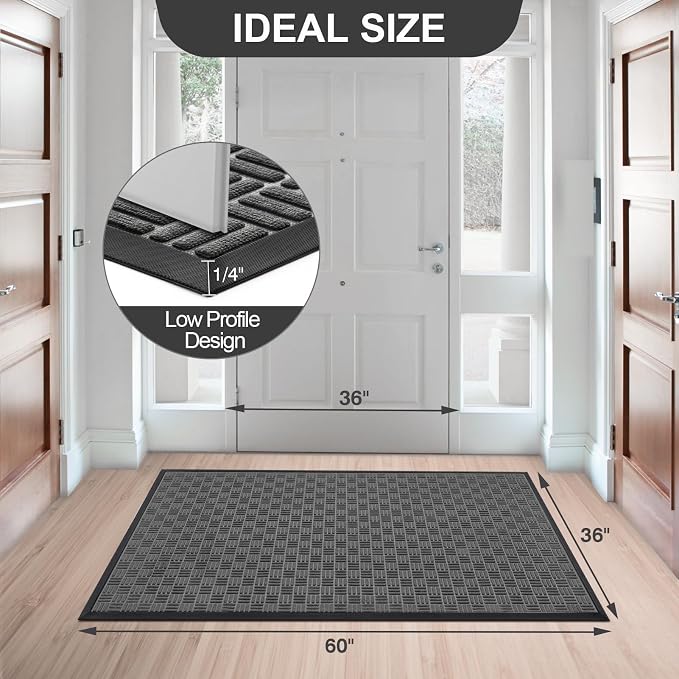 Mibao Front Door Mat, Heavy Duty Durable Welcome Mat - Image 2