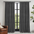 RYB HOME Grey Velvet Curtains 84 inches by RYBHOME