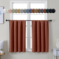 Simplebrand Ava Terracotta Short 36 Inches Blackout Curtain 2 Panels Set by Simplebrand