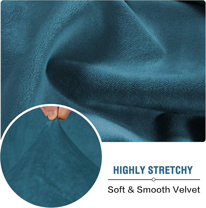H.VERSAILTEX Velvet Stretch Couch Cushion Cover Plush Cushion Slipcover - Image 5