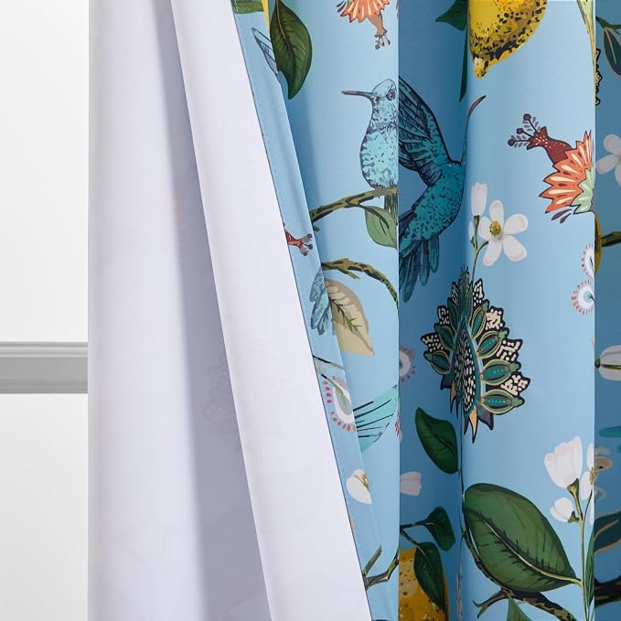 Topfinel Blue and White Patterned Aesthetic Pretty Curtains 84 Inches Long 2 - Image 9