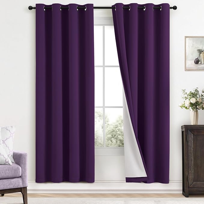 Yakamok Room Darkening 100% Blackout Curtains Grommet Window Treatments by Yakamok