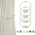 BEL AVENIR Magnetic Curtain Tiebacks, Decorative Drapery Holdbacks Modern Woven by BELAVENIR