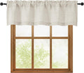 OWENIE Natural Valances for Windows 1 Pcs, Light Filtering Textured Farmhouse by OWENIE