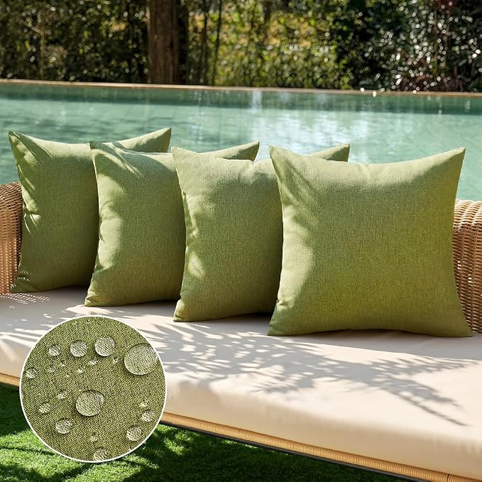 MIULEE Pack of 4 Decorative Throw Pillow Covers Linen Waterproof Pillow Covers by MIULEE