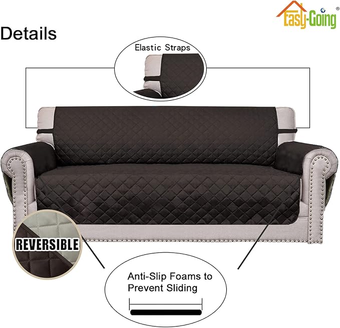 Easy-Going Oversized Chair Sofa Slipcover Reversible Sofa Cover Water Resistant - Image 3