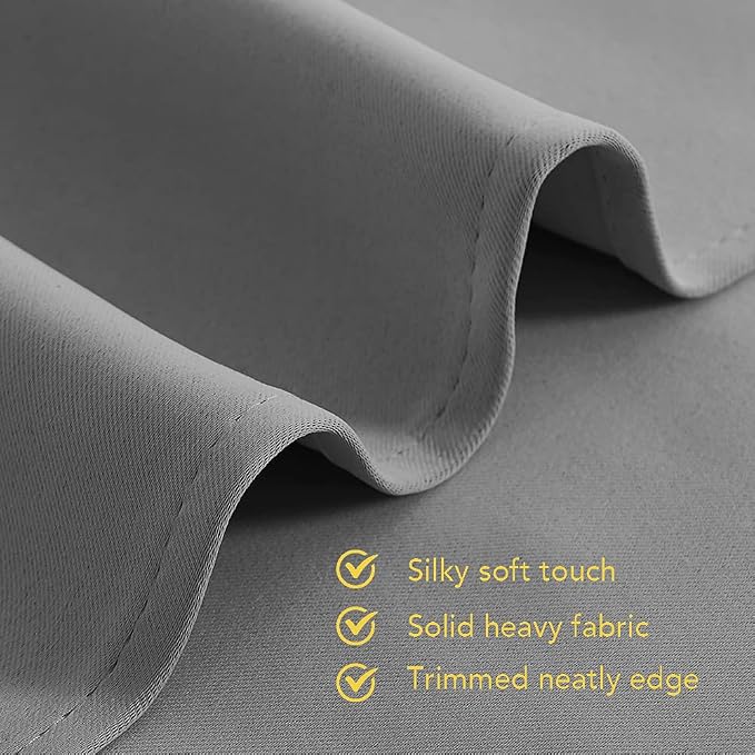 NICETOWN Silver Grey Blackout Curtain Panels - Image 5