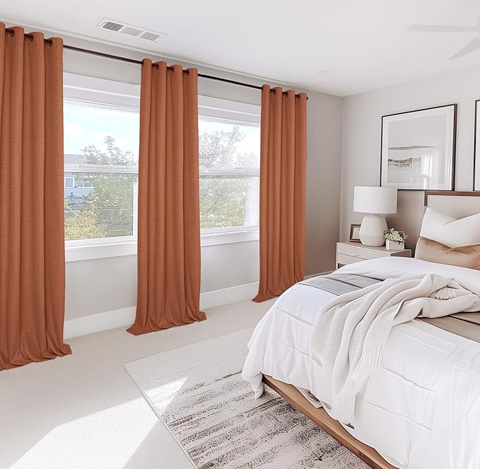 100% Blackout Shield Linen Blackout Curtains - Image 5