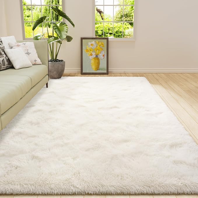 Amearea Premium Soft Fluffy Rug Modern Shag Carpet, 5.3x7.5 Feet, Fuzzy Plush by AmeareaDirect