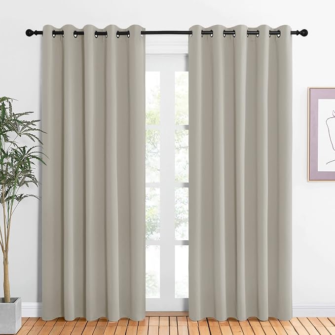 NICETOWN Room Darkening Draperies Window Curtain Panels, 2 Panels, W60 x L84 by NICETOWN