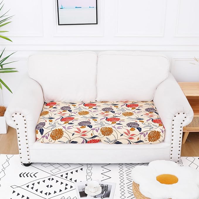 Smiry Printed Couch Cushion Covers, Stretch Soft Couch Covers - Image 5