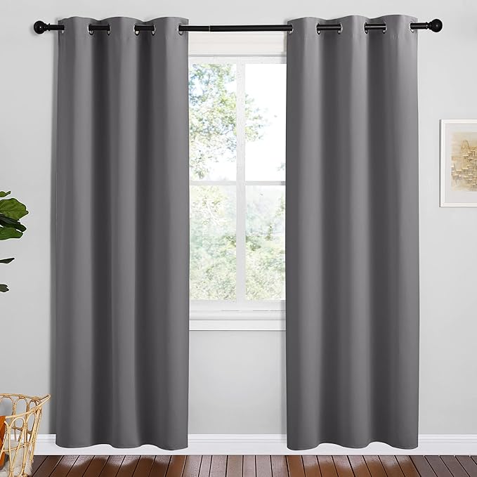 NICETOWN Grey Blackout Curtain Panels by NICETOWN