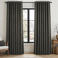Topfinel Linen Blackout Curtain 90 Inches Long by Topfinel