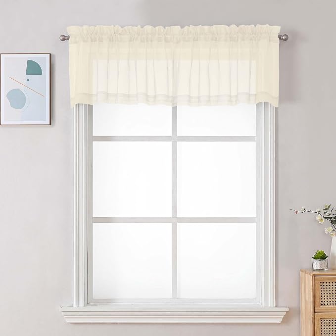 Chyhomenyc Cream Sheer Valances by Chyhomenyc