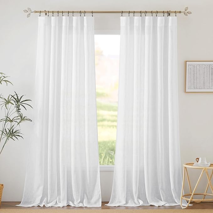 RYB HOME White Curtains & Drapes by RYBHOME