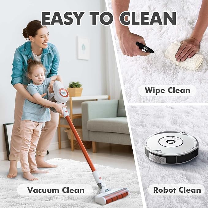 Area Rugs for Living Room, 5x7 Feet Soft Fluffy Shagg Plush Rug High Pile Large - Image 7
