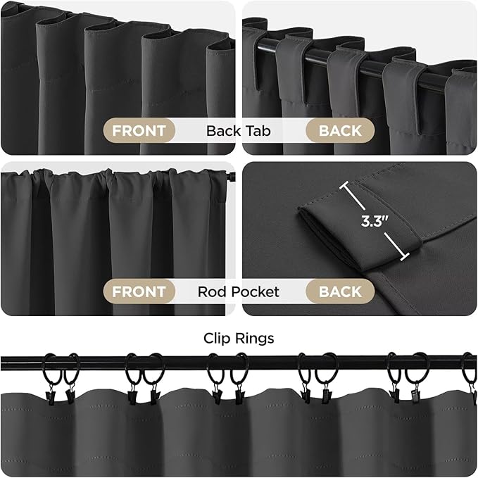 Joydeco 72 Inch Blackout Curtains - Image 3